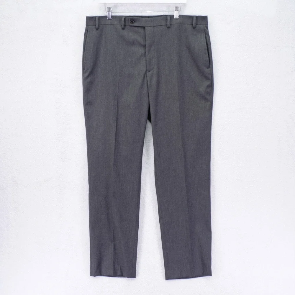 Lauren Ralph Lauren Polyester‎ Rayon Elastane Gray Dress Pants Trousers 39 / 32